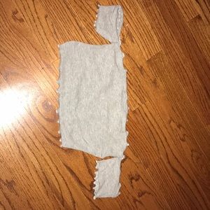 cropped off the shoulder top